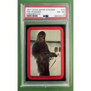 Star Wars 1977 Chewbacca Sticker Card #19 PSA 4 CERT#65314177